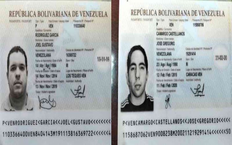 Two of the three Venezuelans arrested in the month of July.