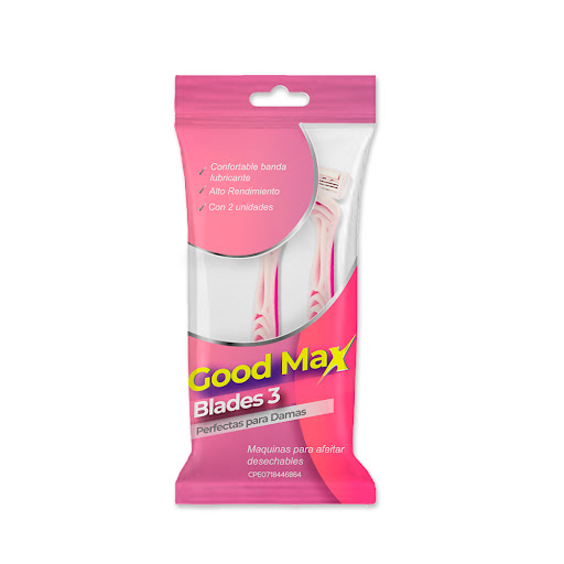 Máquina Afeitar Goodmax Mujer 2 Unid x 3 Hoja