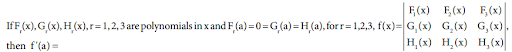 Differentiation & Integration of Determinant