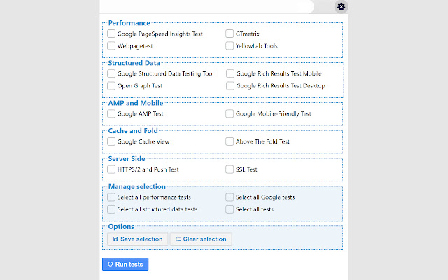 All Tests SEO Needs chrome extension