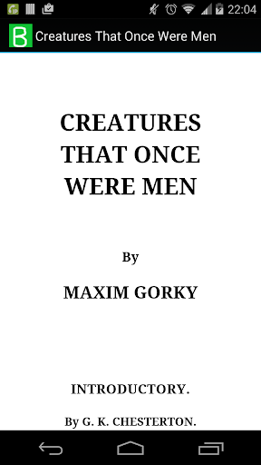 Creatures That Once Were Men