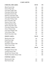 Cake Jaipur And Fast Food Centre menu 1