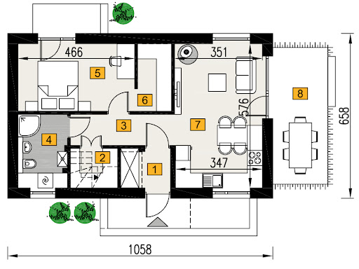 Przebojowy BN pa - A111bN/1 - Rzut parteru