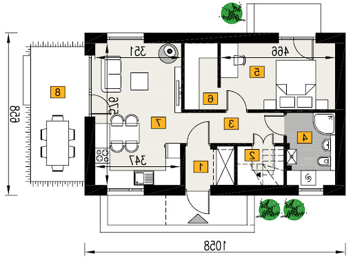 Przebojowy BN pa - A111bN/1 - Rzut parteru