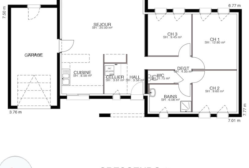  Vente Terrain + Maison - Terrain : 1 100m² - Maison : 110m² à Talmont-Saint-Hilaire (85440) 