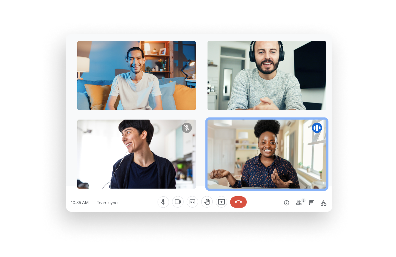 Panggilan video grup Meet di Google Workspace