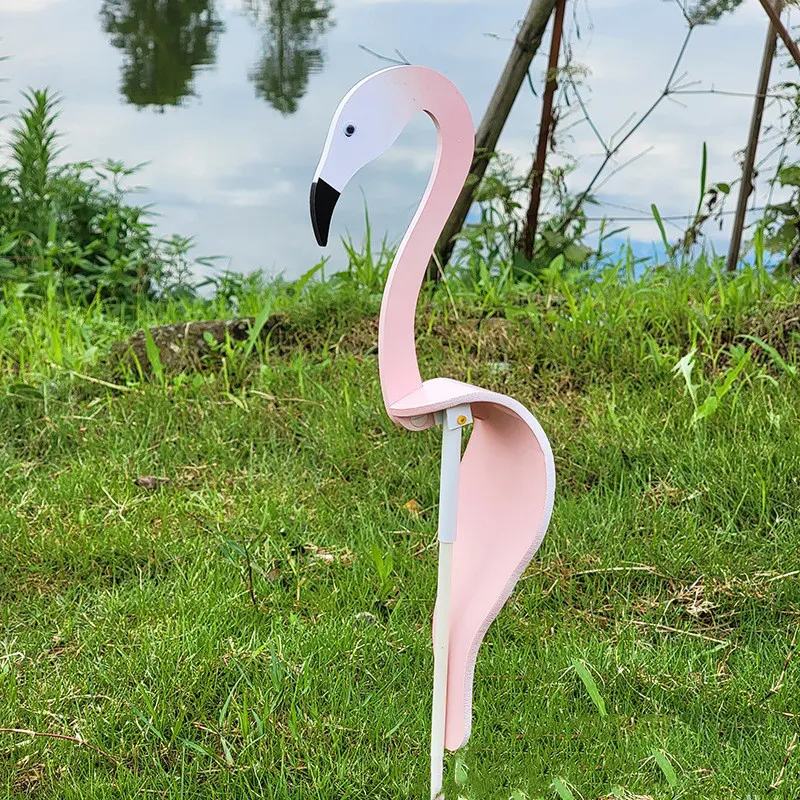 Swirl Flamingo Rotating Bird Beach Backyard Gardening Decoration Creative Party Fun Outdoor Garden Ornament