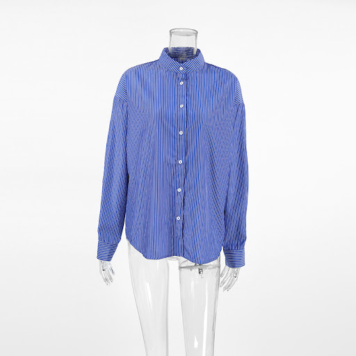 Title 13, French Style Blue Striped Shirt Design Sense Niche