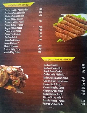 Hotel Yashraj menu 