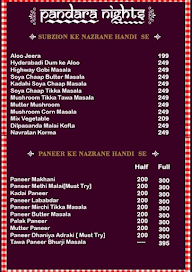 Pandara Nights menu 7