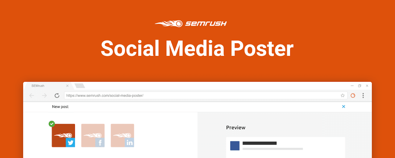 Semrush Social Media Poster Preview image 2