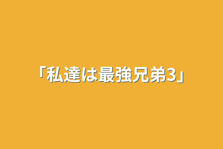 「「私達は最強兄弟3」」のメインビジュアル