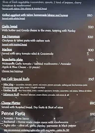 Eva Cafe menu 1