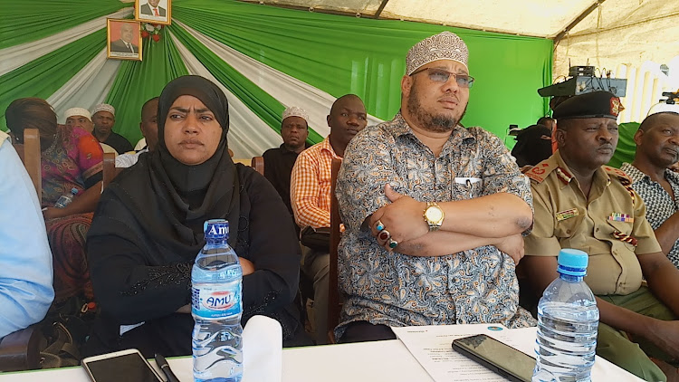 Lamu women rep Ruweida Obbo and Lamu East MP Athman Sharif.Obbo is seaking to topple Shariff as Lamu East MP in 2022.