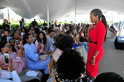 Actress and producer Connie Ferguson shares her love for  telling stories with Sowetan Women's Club members. 