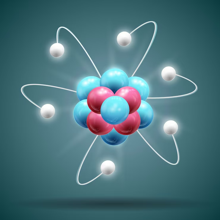 Illustration of a colorful 3D chain of atoms representing science and chemistry concepts, relevant to The Ultimate MCAT General Chemistry Crash Course