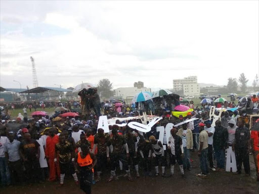 Heavy rains at Afraha stadium./RITA DAMARY