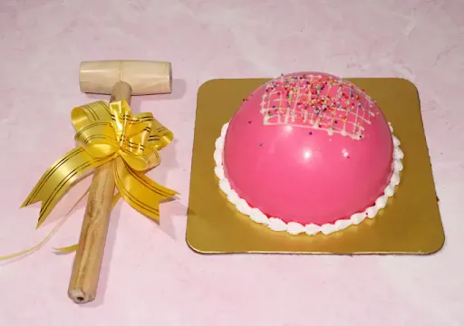 Pink Chocolate Pinata Cake [eggless]