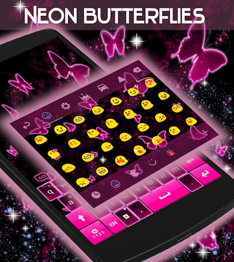 免費下載個人化APP|Neon Butterflies Keyboard app開箱文|APP開箱王