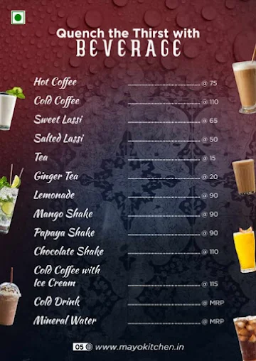 Mayo Cafe And Restaurant menu 