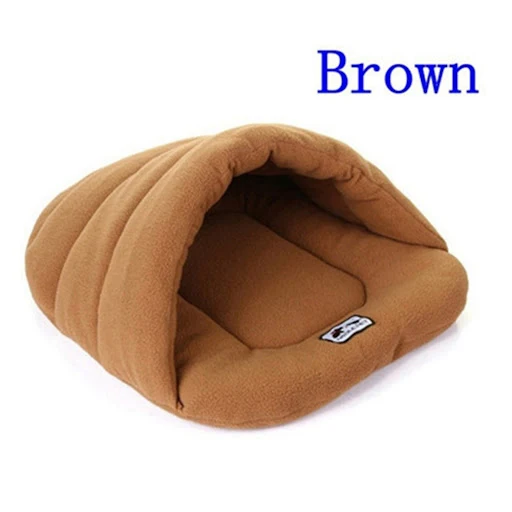 6 Colors Soft Polar Fleece Dog Beds Winter Warm Pet Heated Mat Small Dog Puppy Kennel House for Cats Sleeping Bag Nest C