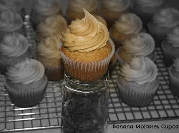 Banana Cupcakes with Molasses Frosting