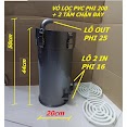 Lọc Thùng Chế Phi 200 Bơm Marine 2500 Lít/H Điều Chỉnh 100 Cấp Độ - Lọc Pvc Cao Cấp - Máy Lọc Hồ Cá Thủy Sinh - Shopleo