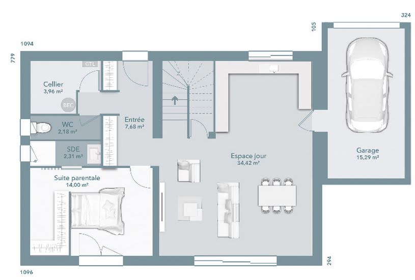  Vente Terrain + Maison - Terrain : 1 119m² - Maison : 100m² à Ongles (04230) 