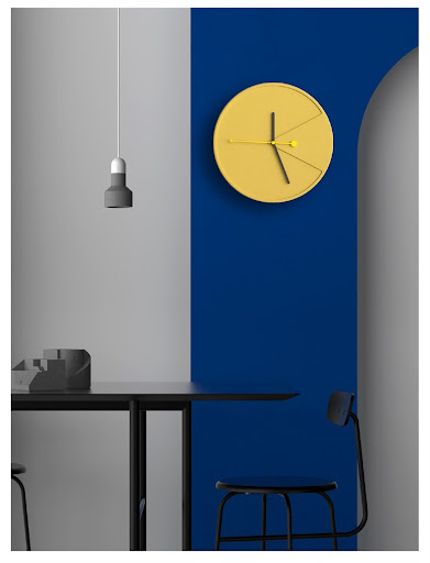 Title 4, Jue Simple Modern Creative Cement Wall Clock fo...