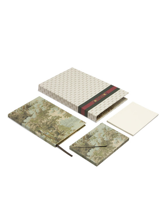 Notebook and letter writing set.