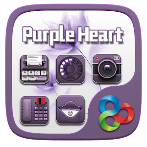 Purple Heart GO Launcher Theme.apk v1.0