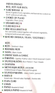 Park Boulevard menu 1