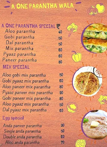 A-One Parathe Wala menu 