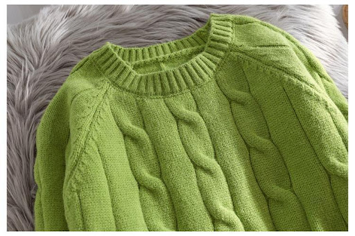 Title 7, Western Style New Straight Knit Sweater Round N...