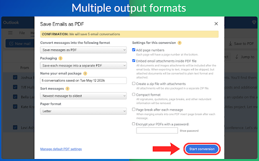 Save Outlook Emails as PDF by cloudHQ screenshot 6