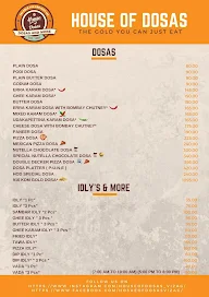 HOUSE OF DOSAS menu 1