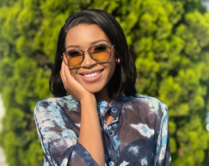 Blue Mbombo has welcomed her baby girl into the world.