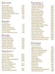 Chef Tandoori menu 1