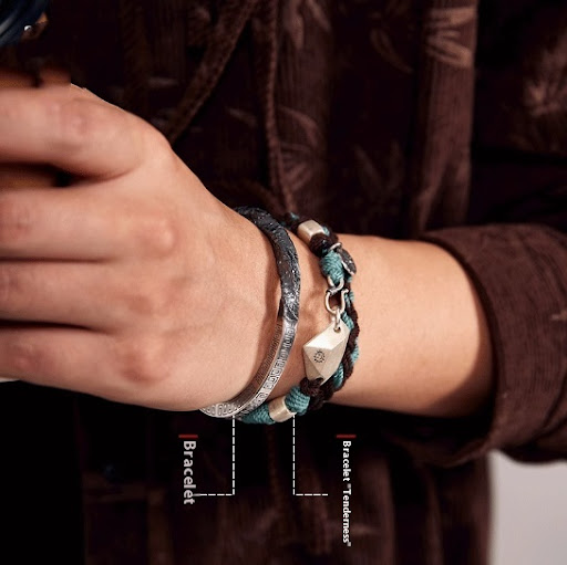Title 1, Mens Bracelet 99 Foot Silver Mobius Ring with ...