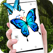 Butterfly in Phone lovely joke 1.0 Icon