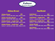 Kabeer Premium Biryani menu 1