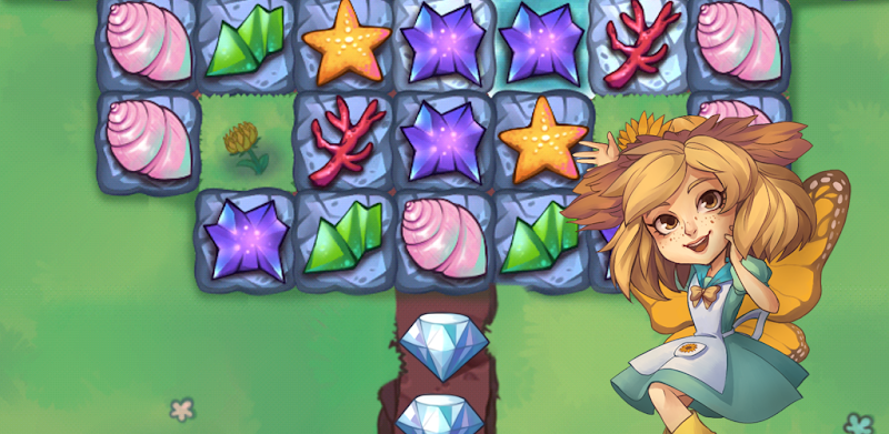 Fairy Blossom Charms - Free Match 3 Puzzle Game