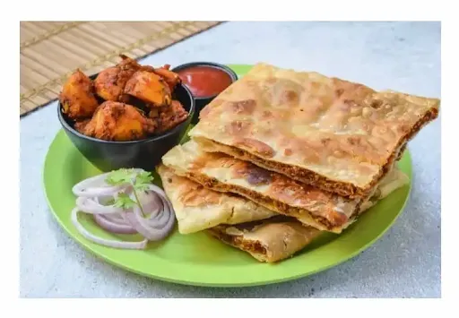 Mutton Mughlai Paratha & Aloo Dum