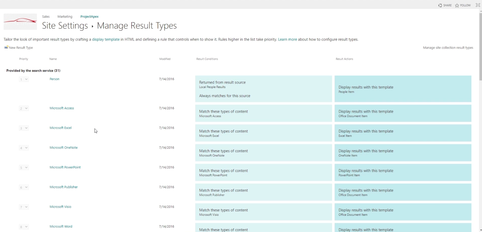 SharePoint search