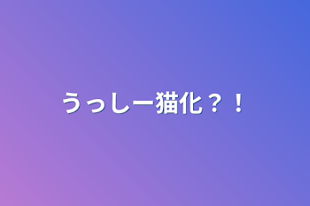 「うっしー猫化？！」のメインビジュアル