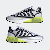 zx 2k boost futureshell footwear white / core black / acid yellow