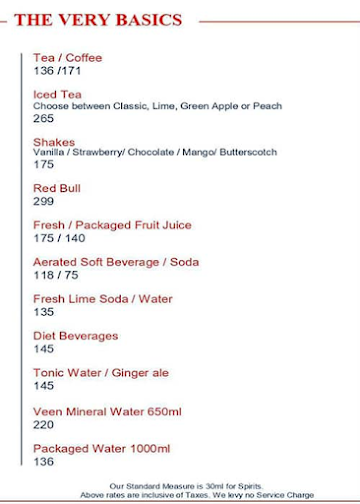 Sip Up menu 