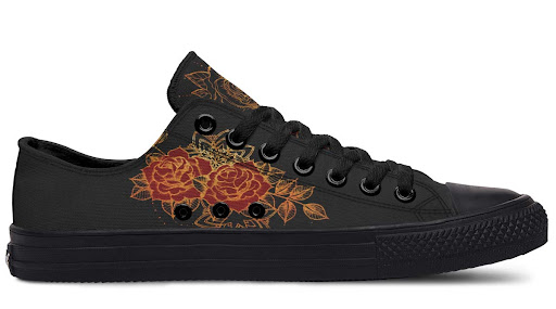 Title 5, Fashion Print Couple Low-Top Canvas Shoes. Comf...