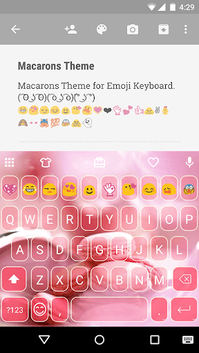 Macarons Emoji Keyboard Theme