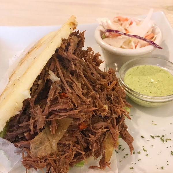 Mechada Arepa (shredded beef)